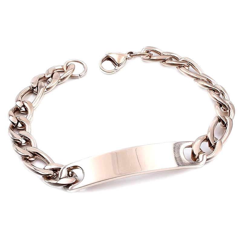 Stainless Steel ID Bracelet for Women Men 2025 Jewellery Fashion Chain Cuff,4 Colors, Wholesale Items,Wb001