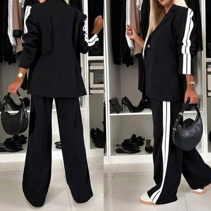 Women’s 2-Piece Blazer and Wide Leg Pants Set