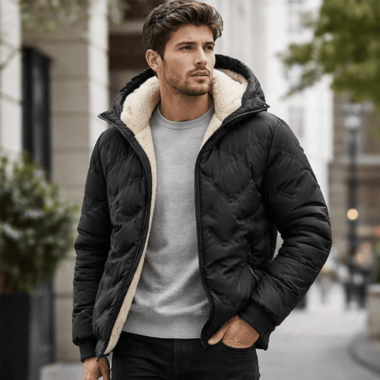 Men’s Sherpa Fleece Lined Zippered Winter Coat