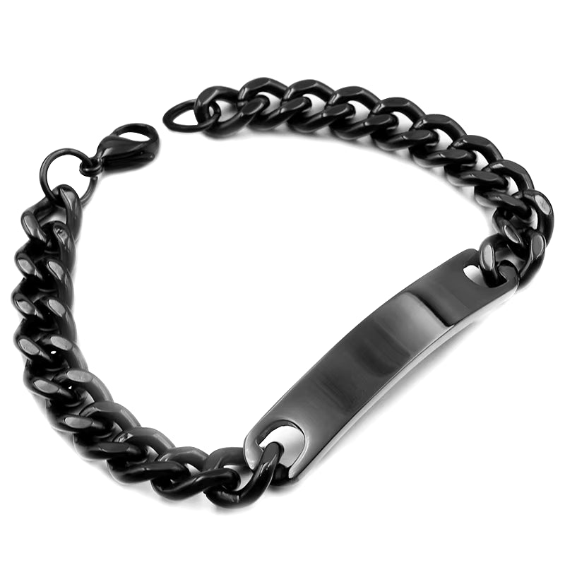 Stainless Steel ID Bracelet for Women Men 2025 Jewellery Fashion Chain Cuff,4 Colors, Wholesale Items,Wb001